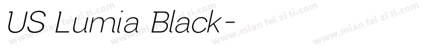 US Lumia Black字体转换